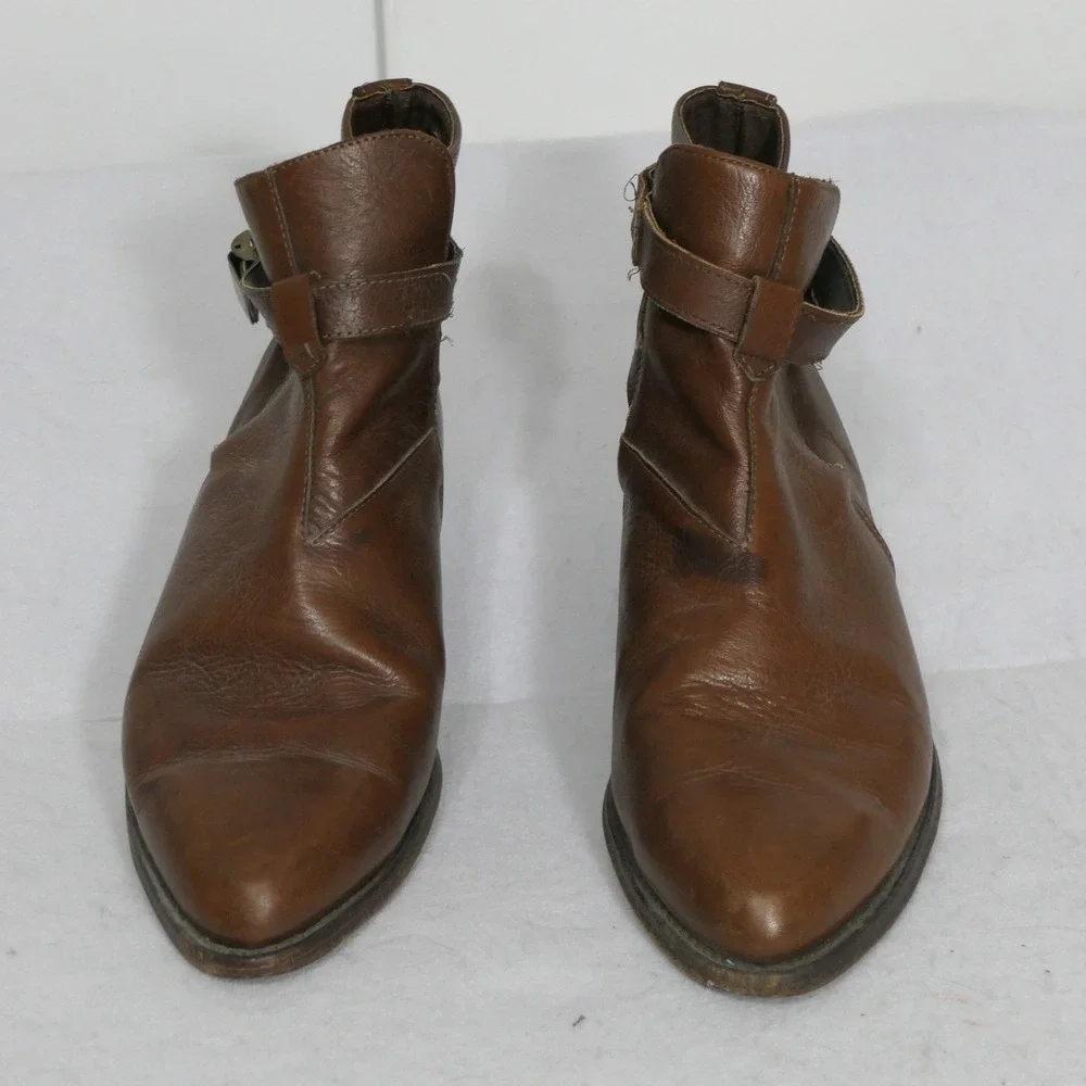 Vintage Avirex Leather Ankle Boots Men's 10D Type A-2 Brown Jodhpur Military USA